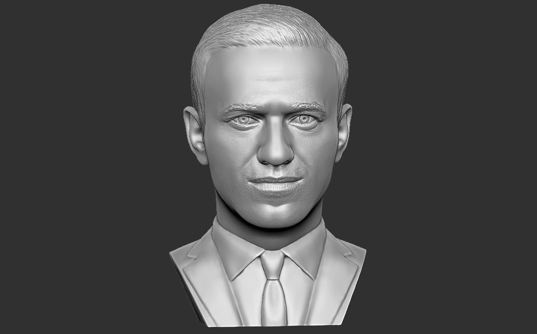 Alexey Navalny bust 3D printing ready stl obj formats 3D print model_19