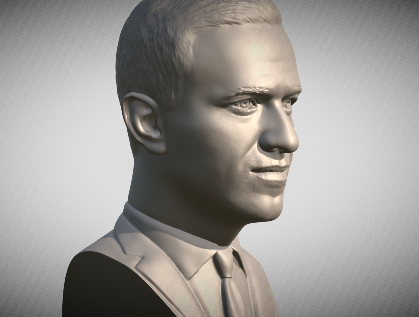 Alexey Navalny bust 3D printing ready stl obj formats 3D print model_2