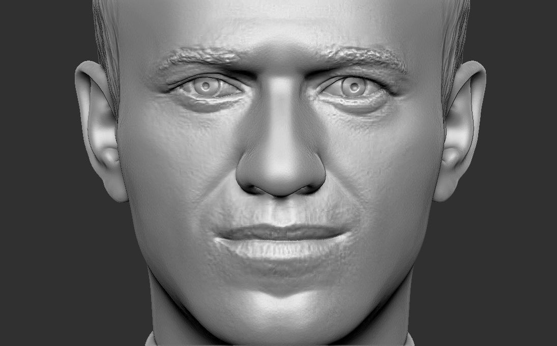 Alexey Navalny bust 3D printing ready stl obj formats 3D print model_23