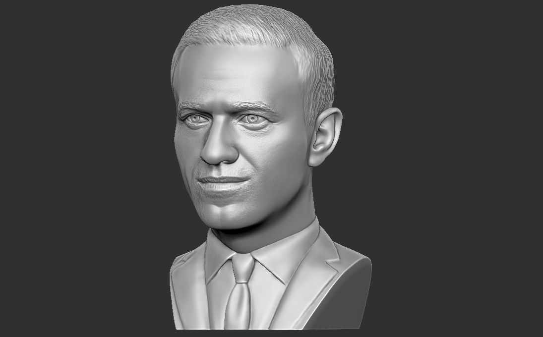 Alexey Navalny bust 3D printing ready stl obj formats 3D print model_7