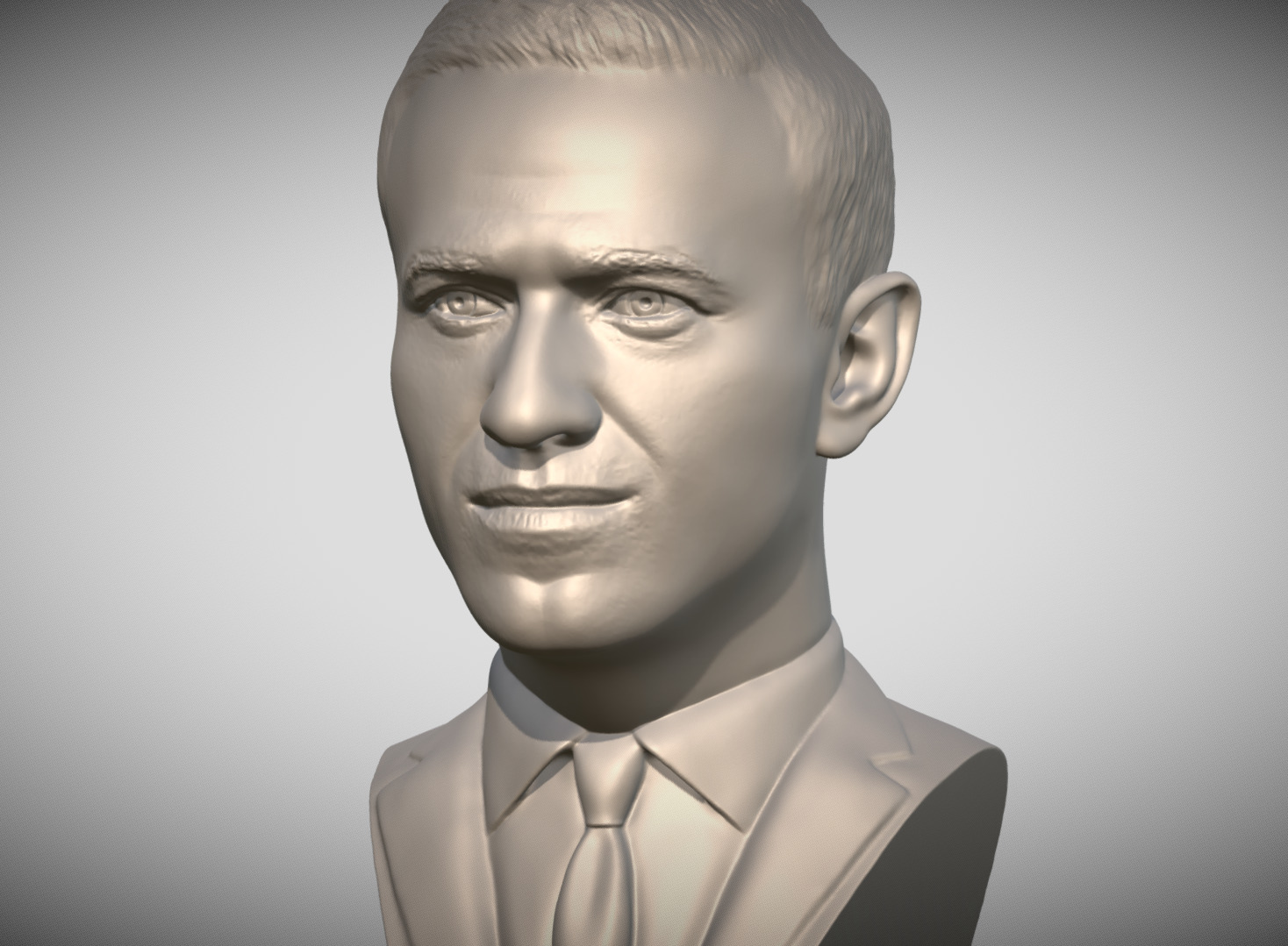 Alexey Navalny bust 3D printing ready stl obj formats 3D print model_1
