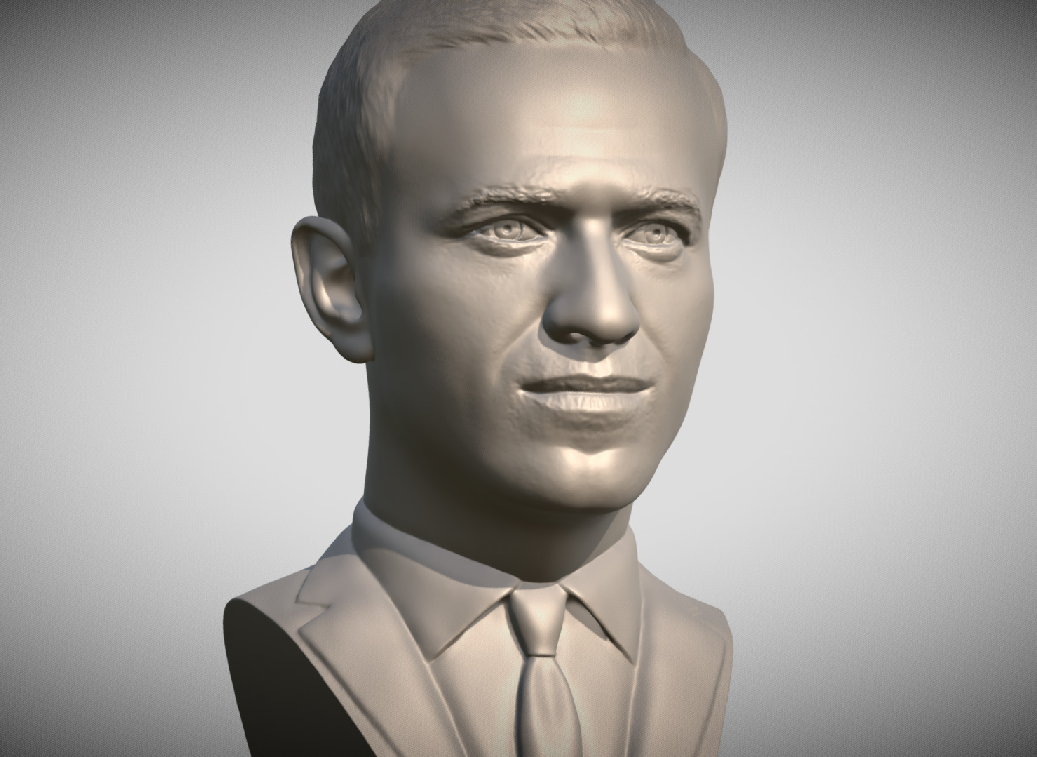 Alexey Navalny bust 3D printing ready stl obj formats 3D print model_3