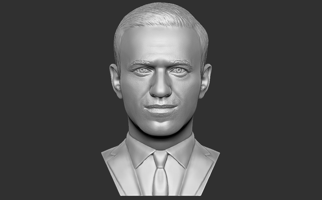 Alexey Navalny bust 3D printing ready stl obj formats 3D print model_5