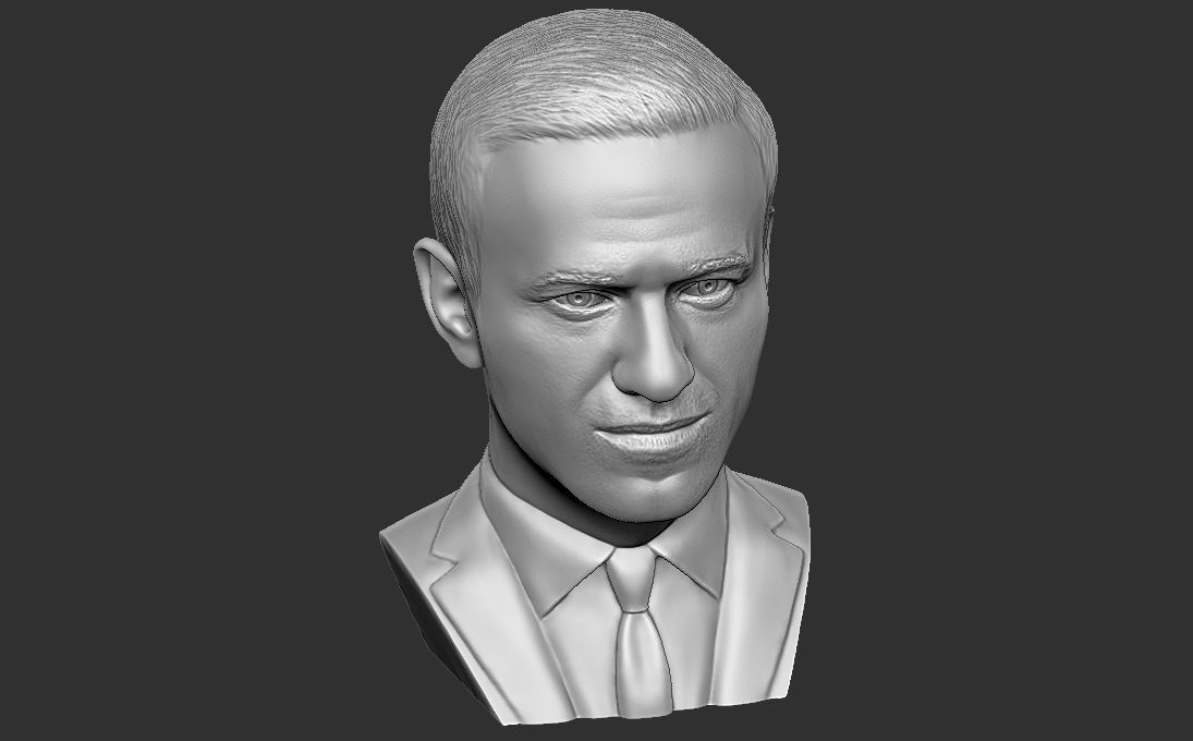 Alexey Navalny bust 3D printing ready stl obj formats 3D print model_20