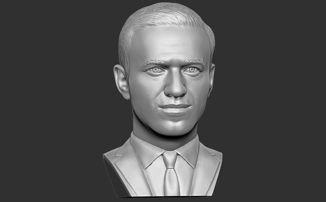 Alexey Navalny bust 3D printing ready stl obj formats 3D print model_18