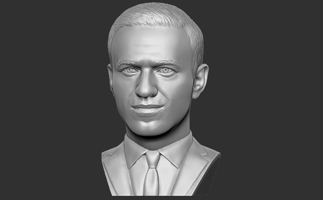 Alexey Navalny bust 3D printing ready stl obj formats 3D print model_6
