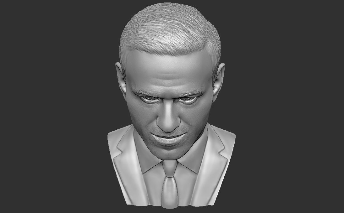 Alexey Navalny bust 3D printing ready stl obj formats 3D print model_22