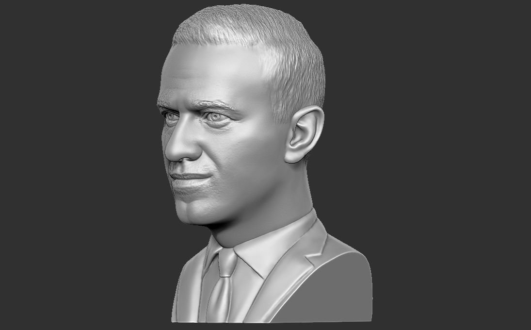 Alexey Navalny bust 3D printing ready stl obj formats 3D print model_8