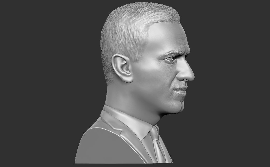 Alexey Navalny bust 3D printing ready stl obj formats 3D print model_15