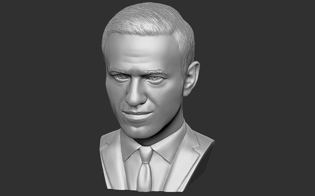 Alexey Navalny bust 3D printing ready stl obj formats 3D print model_21