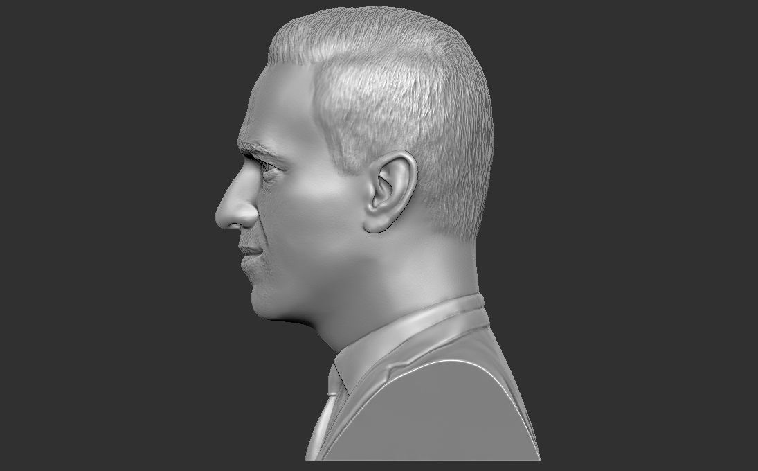 Alexey Navalny bust 3D printing ready stl obj formats 3D print model_10