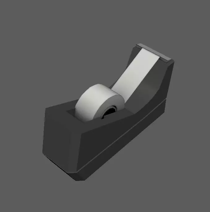 tape 3d model dispenser Low-poly 3D model_0