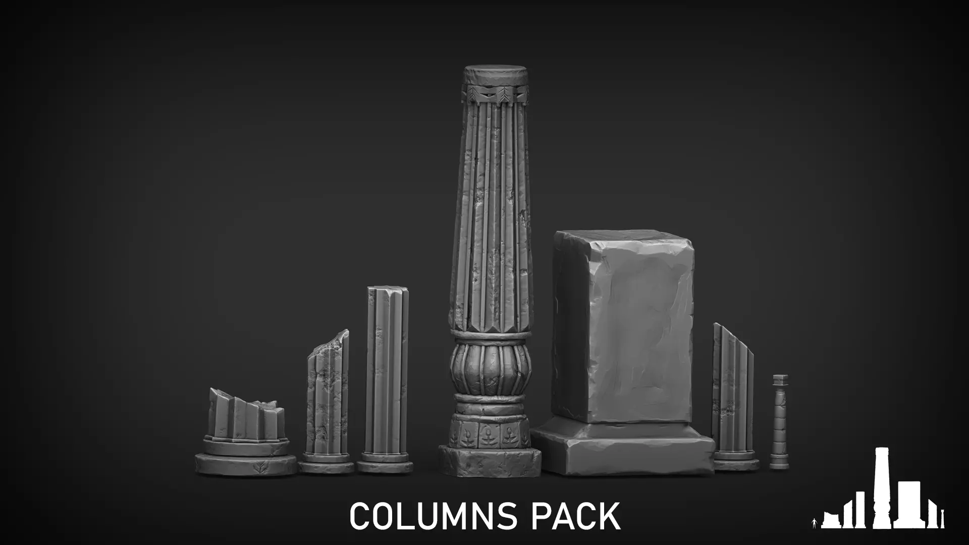 Ruins Assests 3D print model