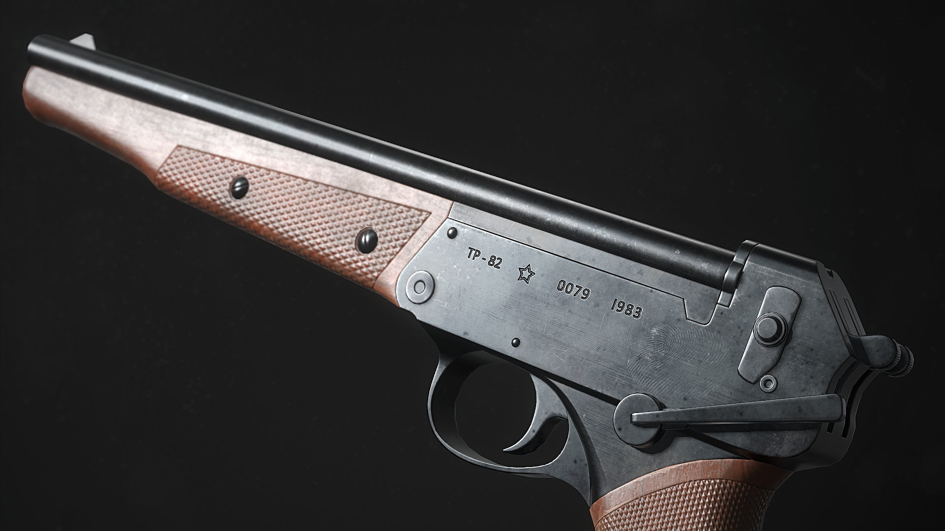 Tp 82 shotgun Low-poly 3D model_4