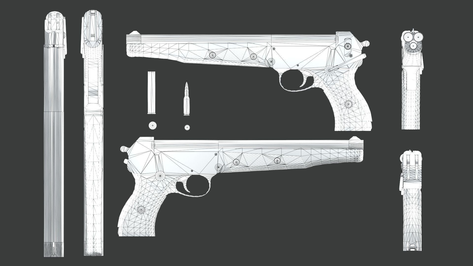 Tp 82 shotgun Low-poly 3D model_7