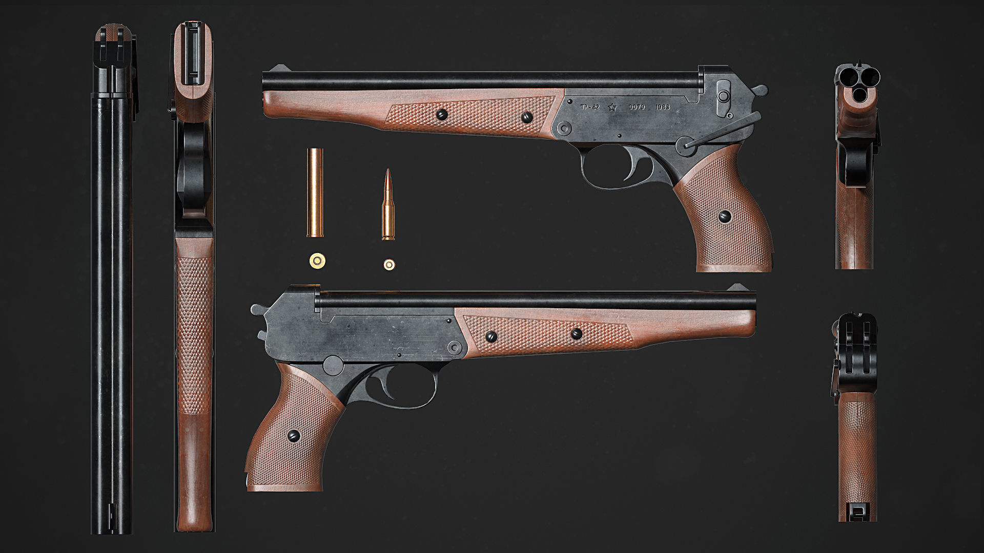 Tp 82 shotgun Low-poly 3D model_2