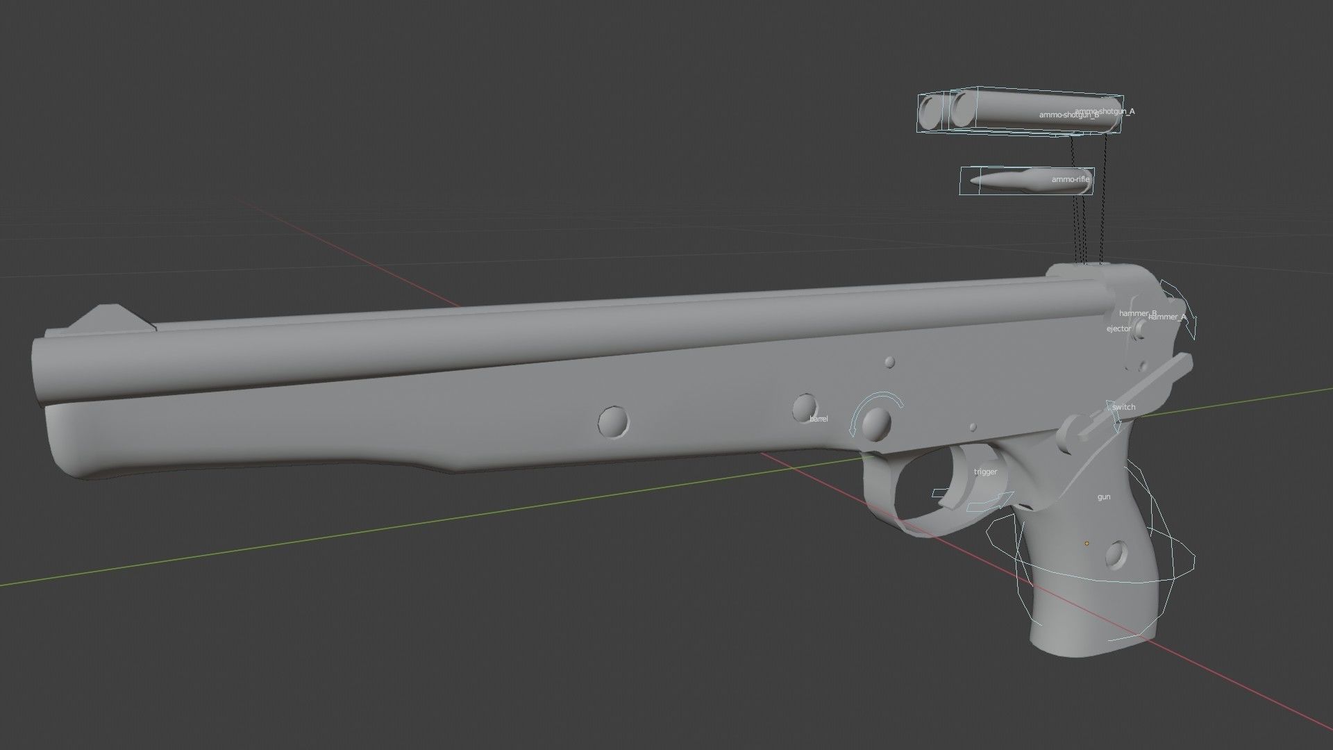 Tp 82 shotgun Low-poly 3D model_9