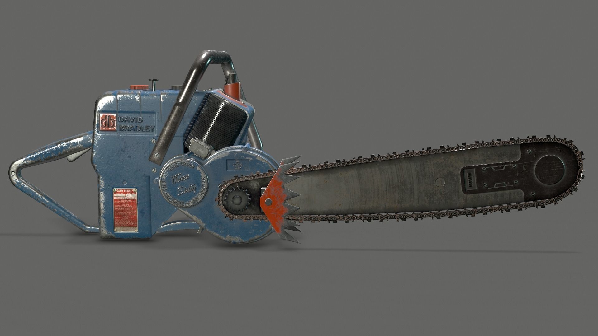Chainsaw David Bradley Low-poly 3D model_8