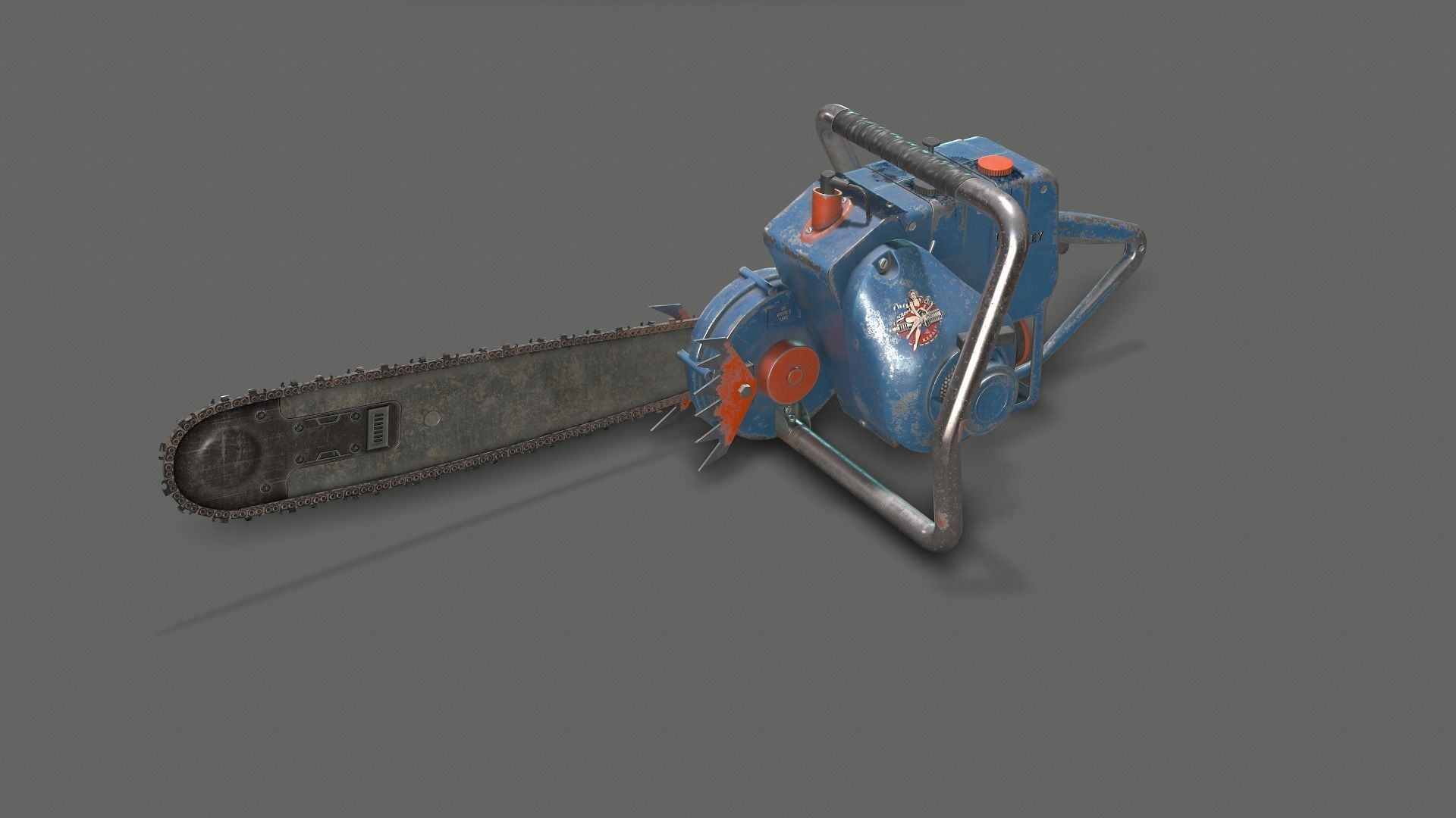 Chainsaw David Bradley Low-poly 3D model_9