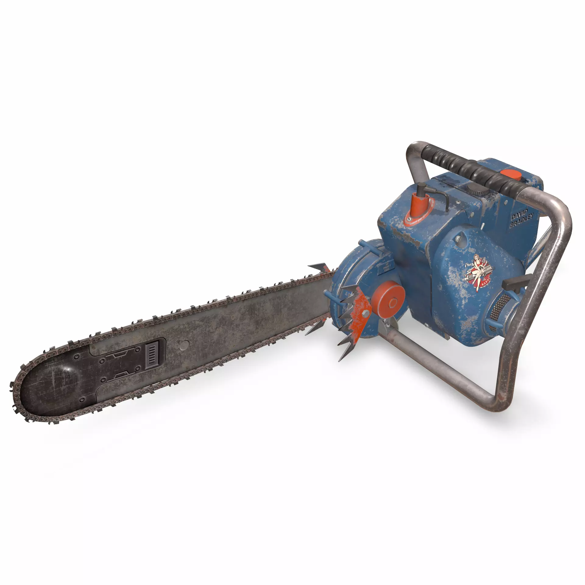 Chainsaw David Bradley Low-poly 3D model_0
