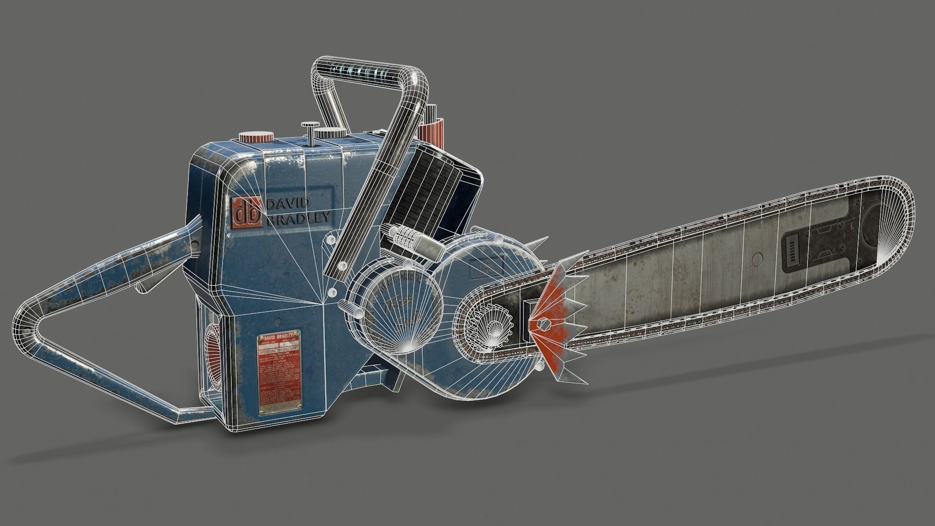 Chainsaw David Bradley Low-poly 3D model_11