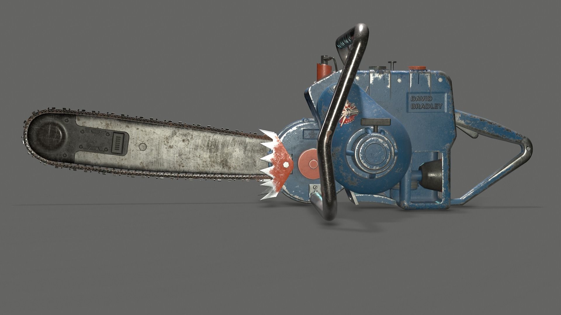 Chainsaw David Bradley Low-poly 3D model_3