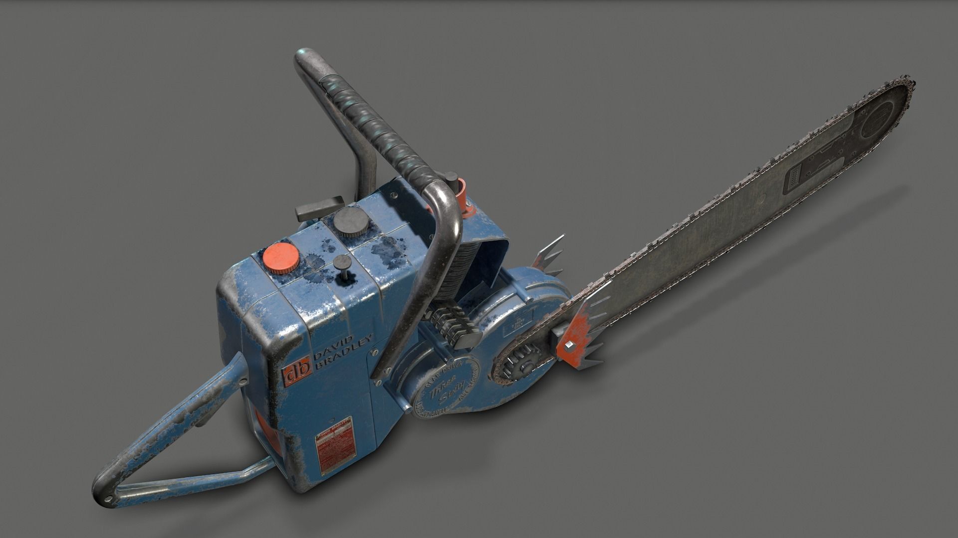 Chainsaw David Bradley Low-poly 3D model_2