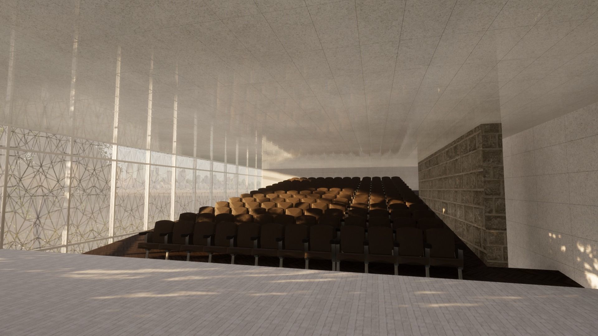 Revit Community center 2020 3D model_6