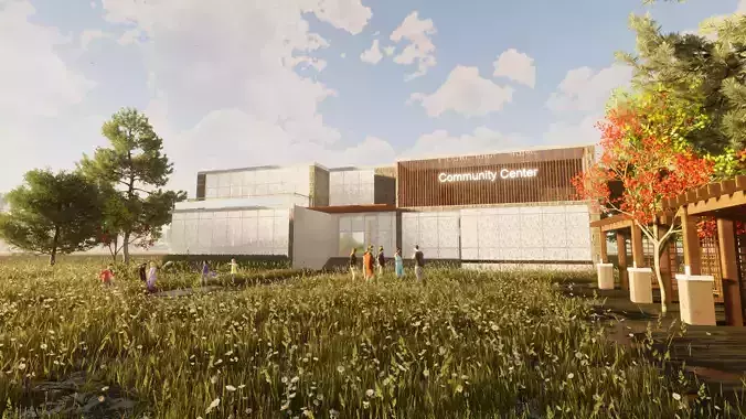 Revit Community center 2020 3D model