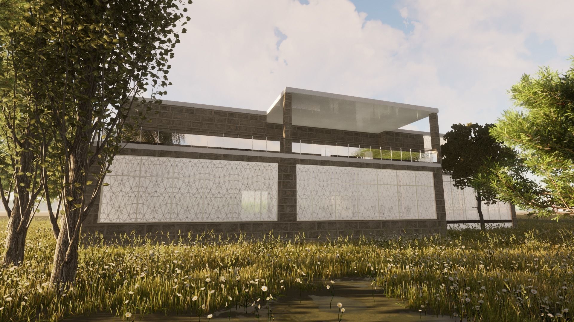 Revit Community center 2020 3D model_3