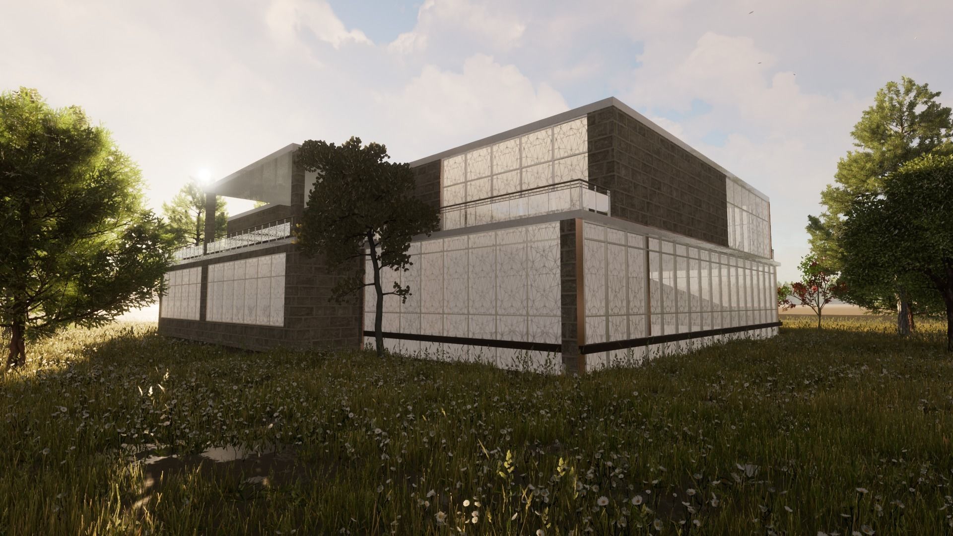 Revit Community center 2020 3D model_1