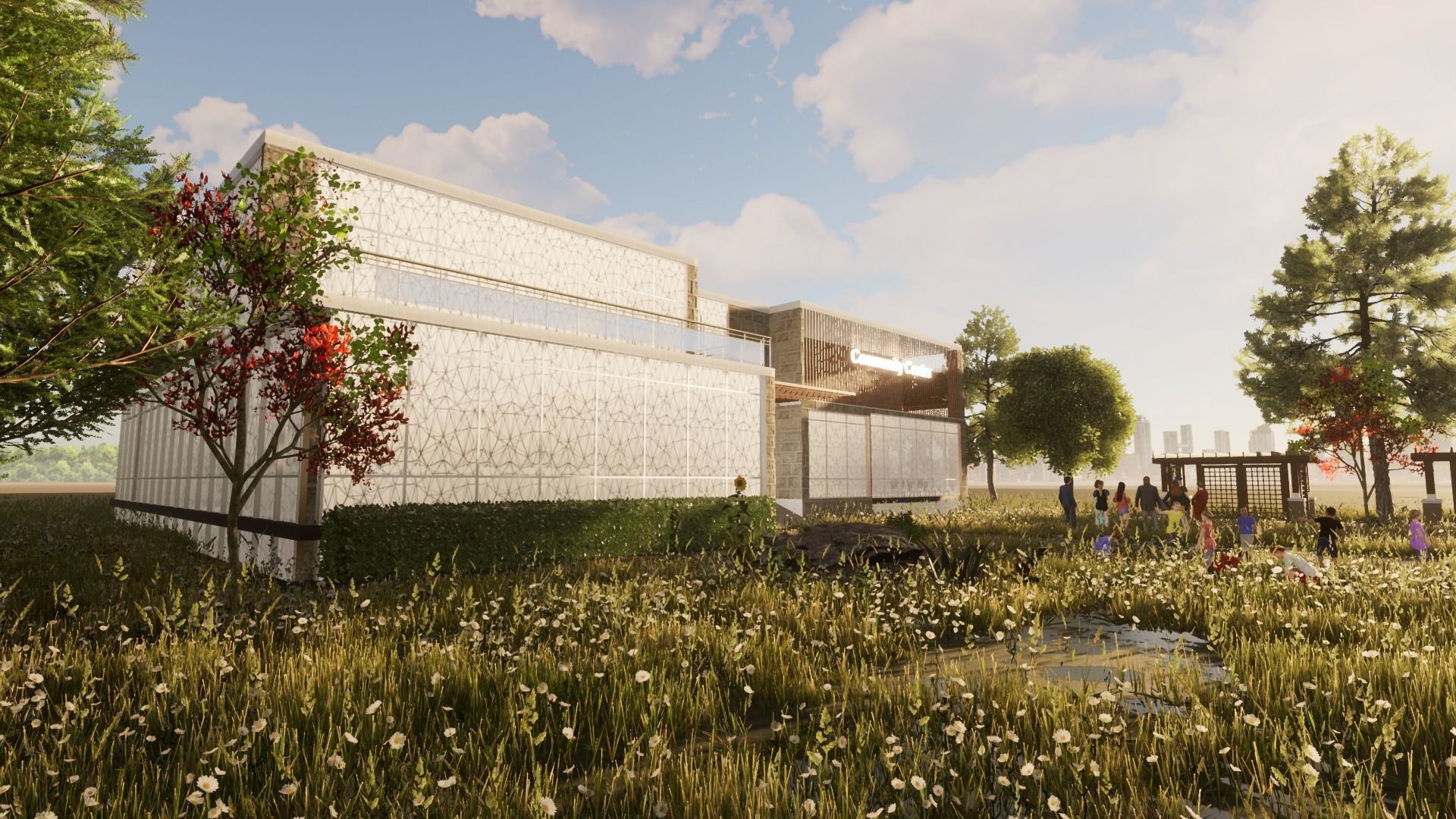 Revit Community center 2020 3D model_2