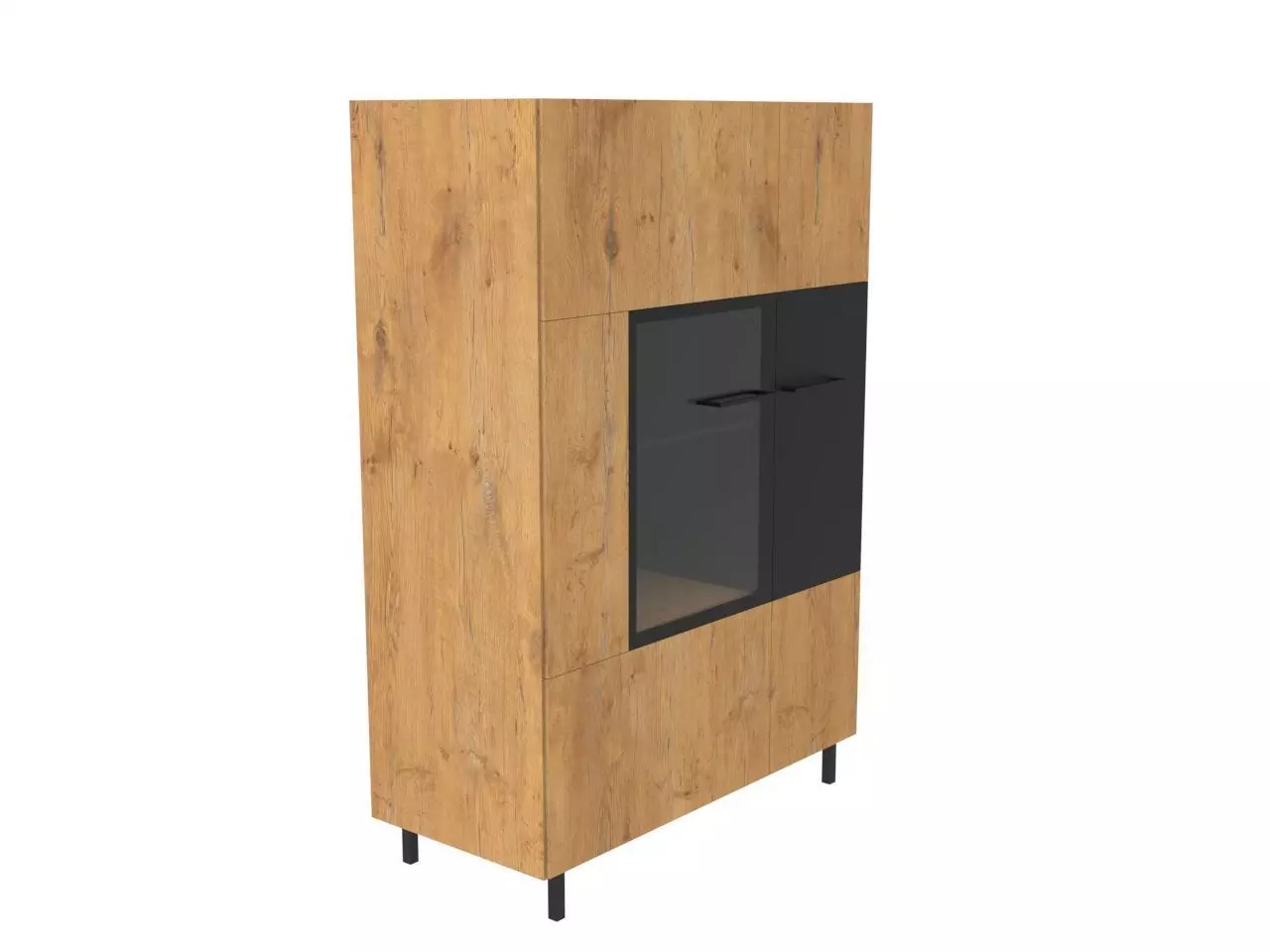 Modern Cabinet Low-poly 3D model_0