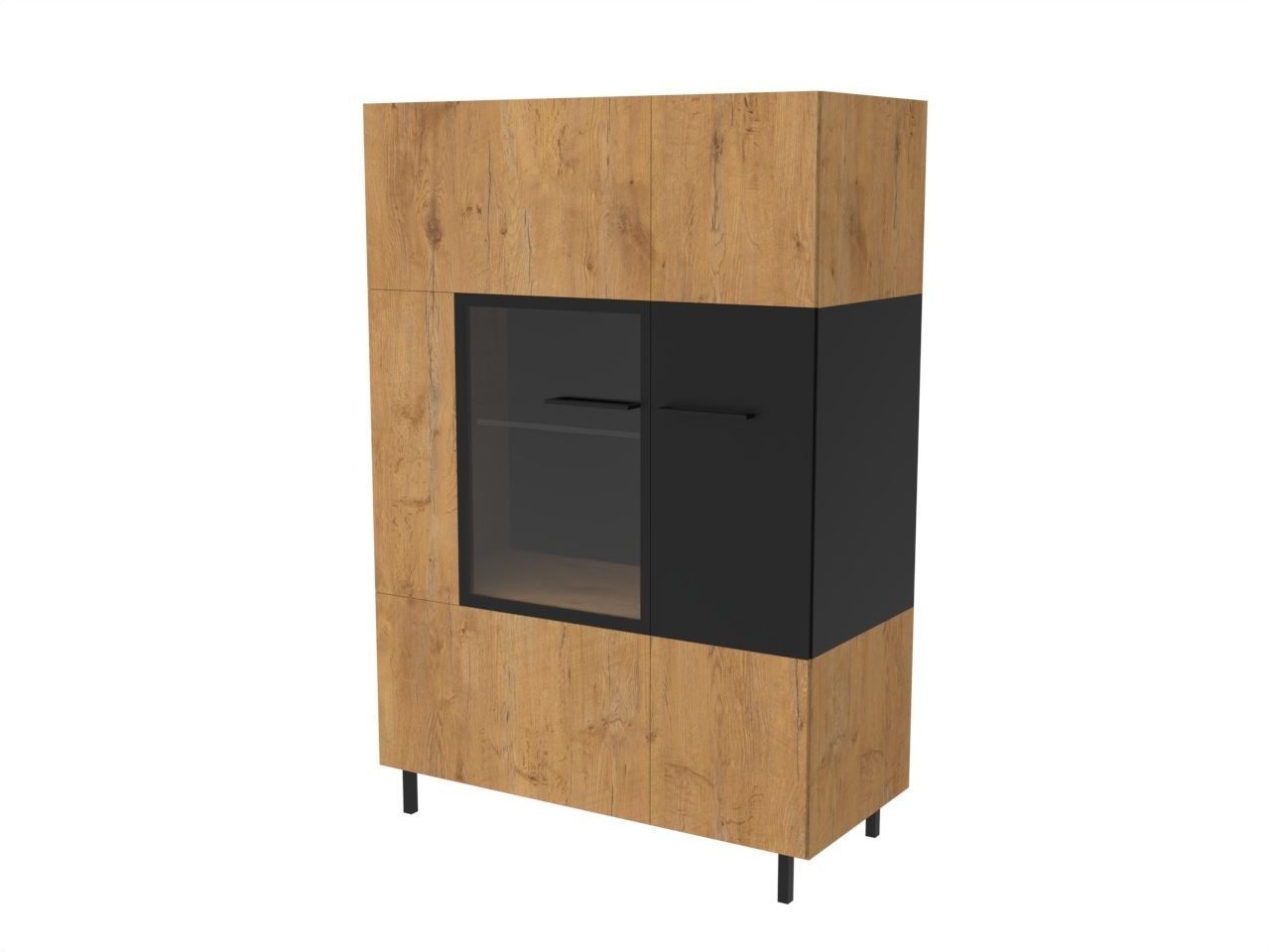 Modern Cabinet Low-poly 3D model_1
