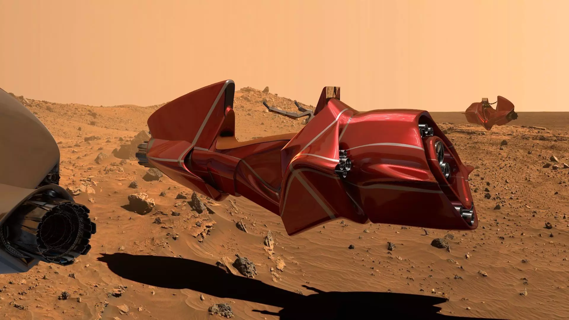 Hovercraft motorcycle 3D model_0