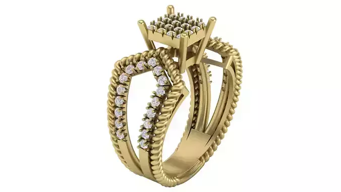 Custom Diamond Ring 3D Print