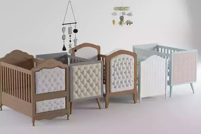 baby crib and mobile kit