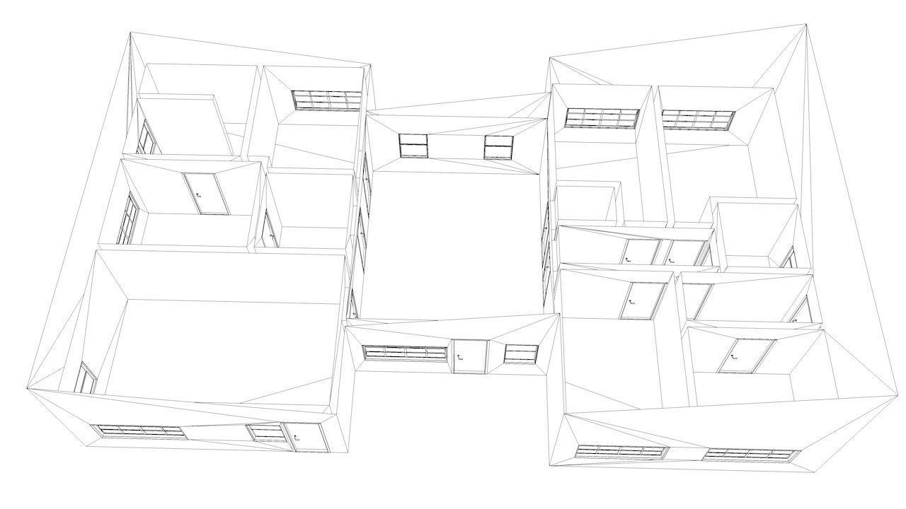 House package - low poly - 40 1-floor houses Low-poly 3D model_10