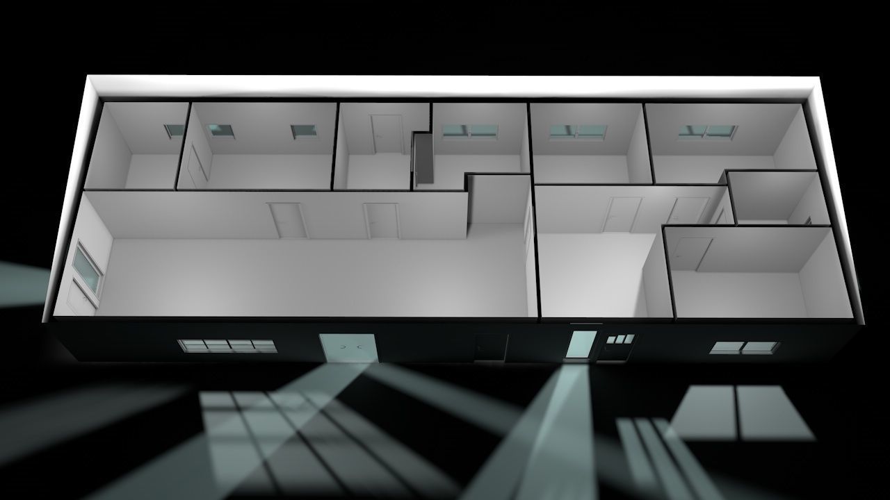 House package - low poly - 40 1-floor houses Low-poly 3D model_41