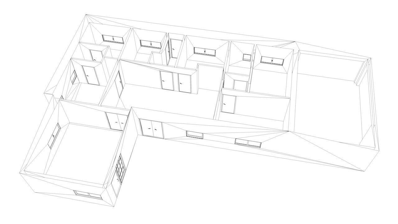 House package - low poly - 40 1-floor houses Low-poly 3D model_70