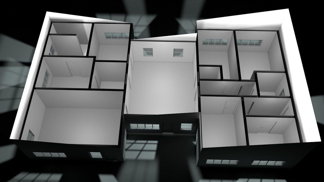 House package - low poly - 40 1-floor houses Low-poly 3D model_11