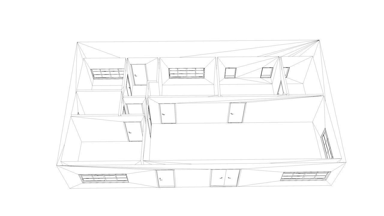 House package - low poly - 40 1-floor houses Low-poly 3D model_22