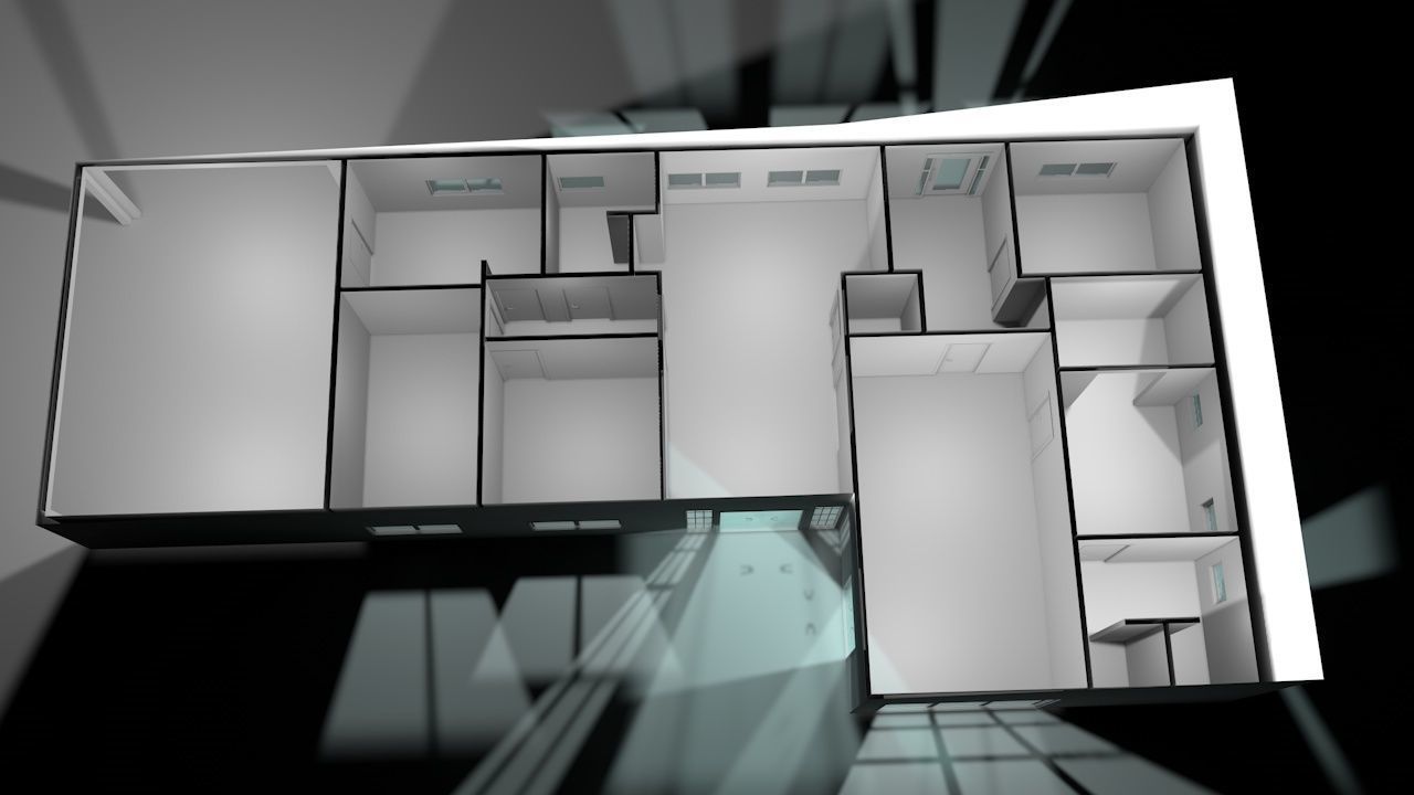 House package - low poly - 40 1-floor houses Low-poly 3D model_131