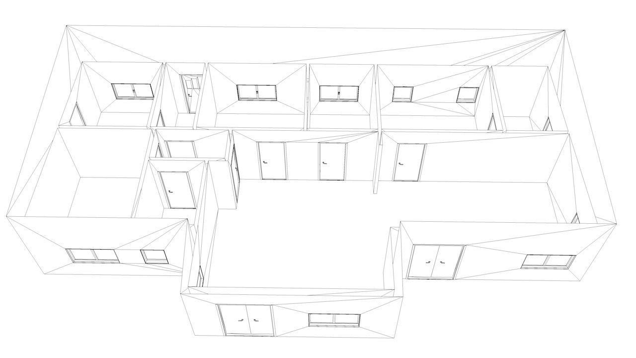 House package - low poly - 40 1-floor houses Low-poly 3D model_58