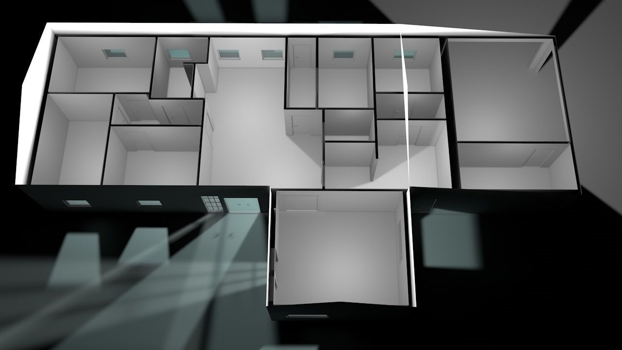 House package - low poly - 40 1-floor houses Low-poly 3D model_113