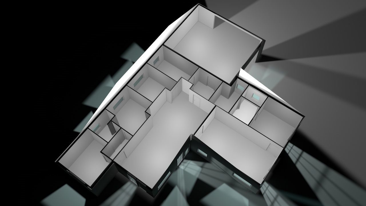 House package - low poly - 40 1-floor houses Low-poly 3D model_107