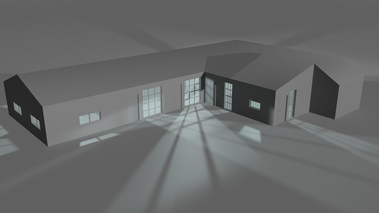 House package - low poly - 40 1-floor houses Low-poly 3D model_117