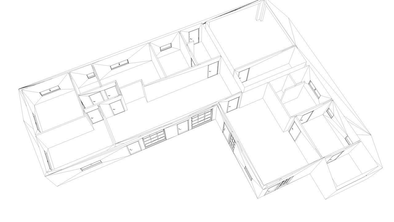 House package - low poly - 40 1-floor houses Low-poly 3D model_118