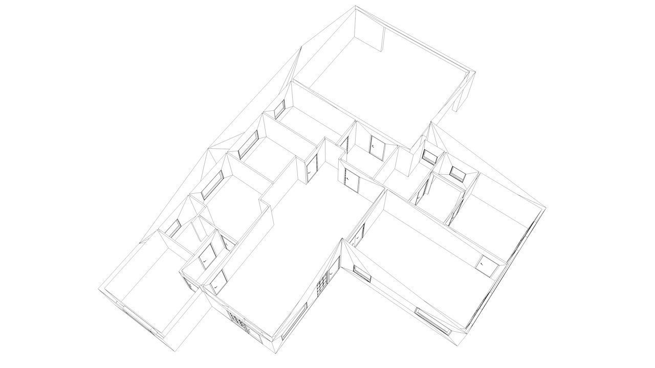 House package - low poly - 40 1-floor houses Low-poly 3D model_106