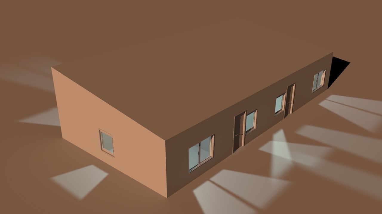 House package - low poly - 40 1-floor houses Low-poly 3D model_26